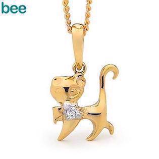 Bee Jewelry Kittie Cat 9 ct gold necklace blank, model 65464